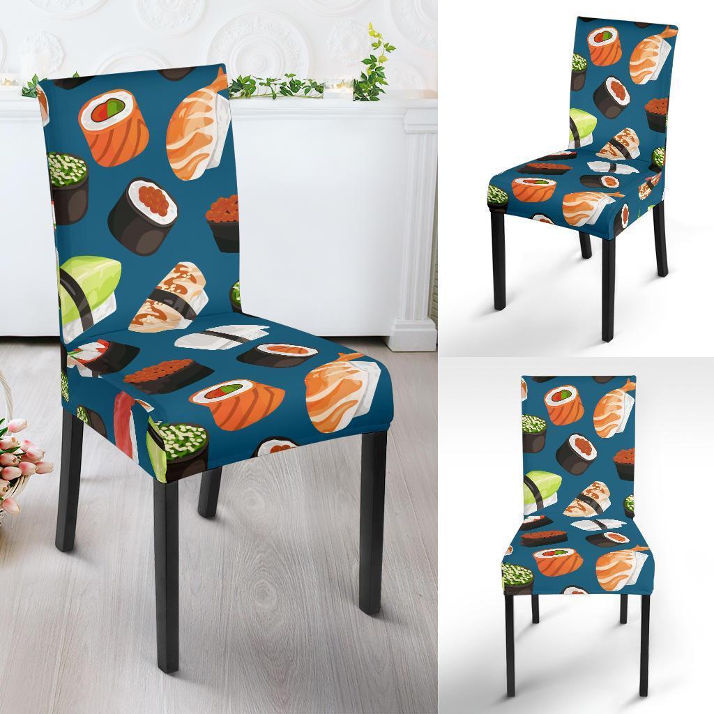 Kawaii Sushi Print Pattern Chair Cover-grizzshop