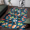 Kawaii Sushi Print Pattern Floor Mat-grizzshop