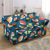 Kawaii Sushi Print Pattern Loveseat Cover-grizzshop