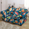 Kawaii Sushi Print Pattern Loveseat Cover-grizzshop