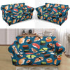 Kawaii Sushi Print Pattern Loveseat Cover-grizzshop