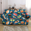 Kawaii Sushi Print Pattern Loveseat Cover-grizzshop