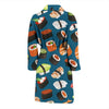 Kawaii Sushi Print Pattern Men Long Robe-grizzshop