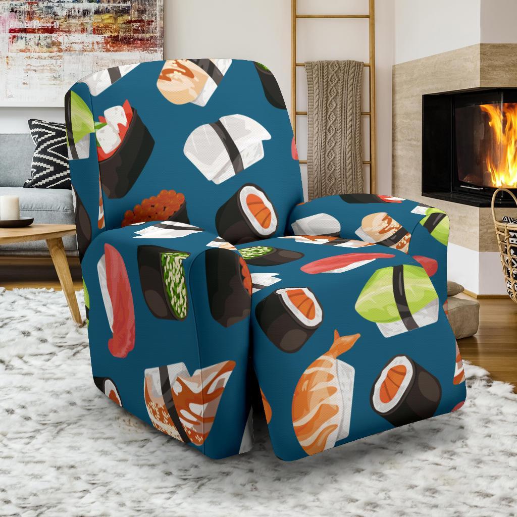 Kawaii Sushi Print Pattern Recliner Cover-grizzshop