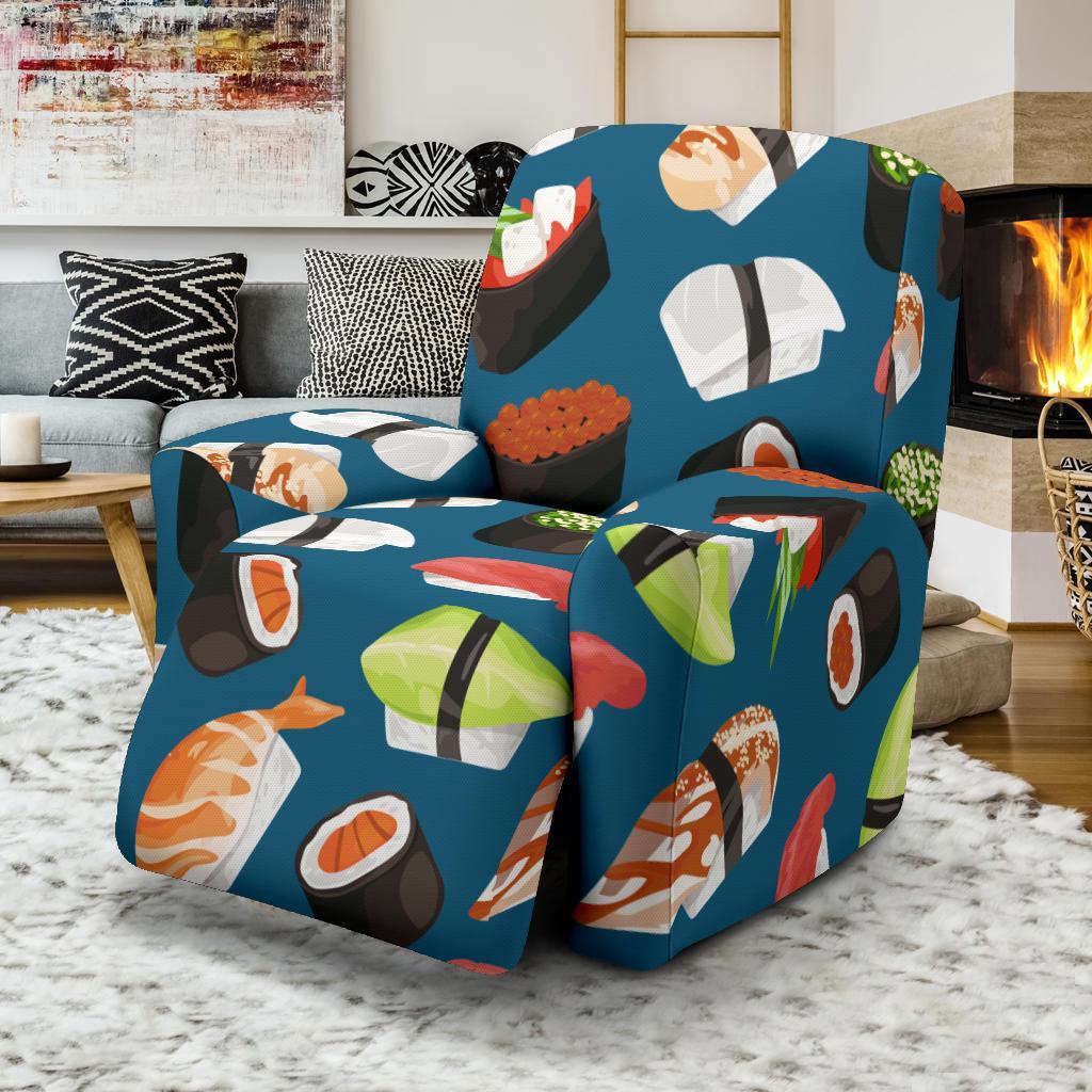 Kawaii Sushi Print Pattern Recliner Cover-grizzshop