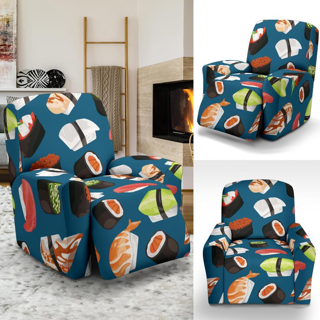 Kawaii Sushi Print Pattern Recliner Cover-grizzshop