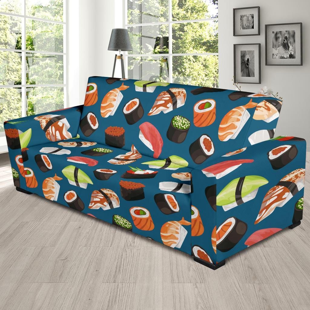 Kawaii Sushi Print Pattern Sofa Covers-grizzshop