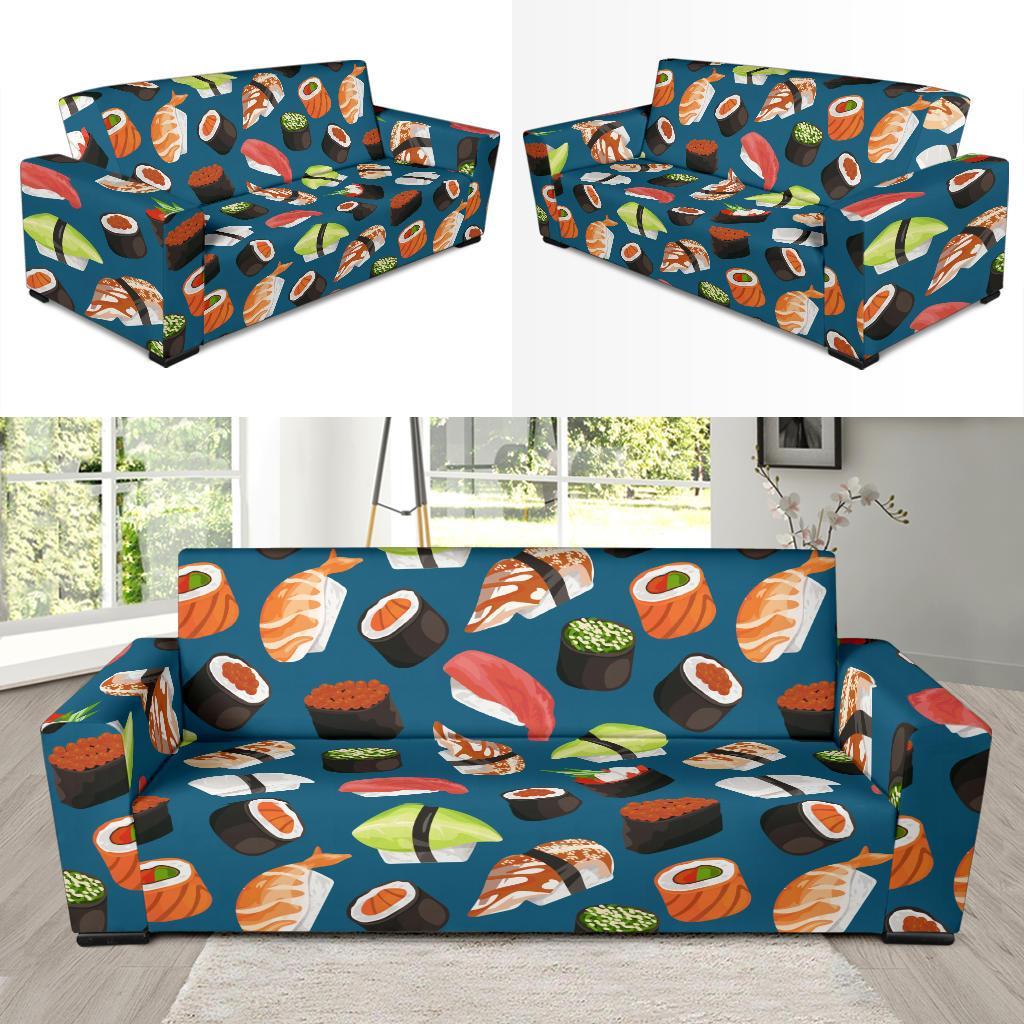 Kawaii Sushi Print Pattern Sofa Covers-grizzshop