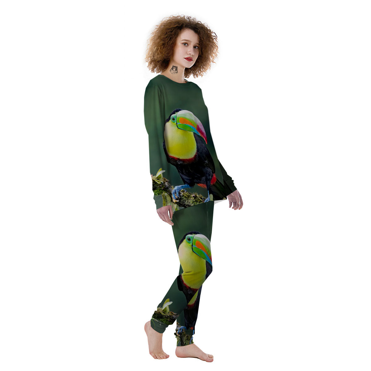 Keel-Billed Toucan Print Women's Pajamas-grizzshop