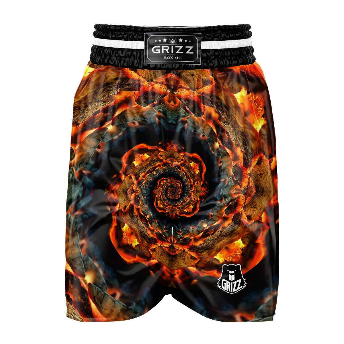Keleidoscope Lava Texture Print Boxing Shorts-grizzshop