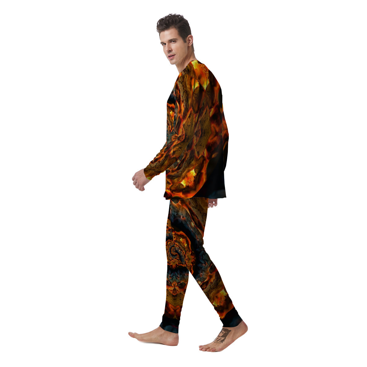 Keleidoscope Lava Texture Print Men's Pajamas-grizzshop