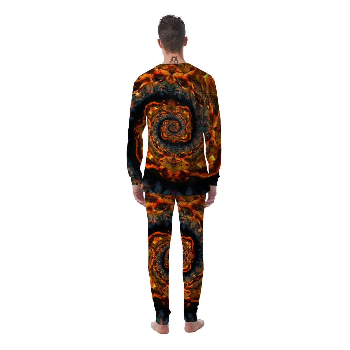 Keleidoscope Lava Texture Print Men's Pajamas-grizzshop