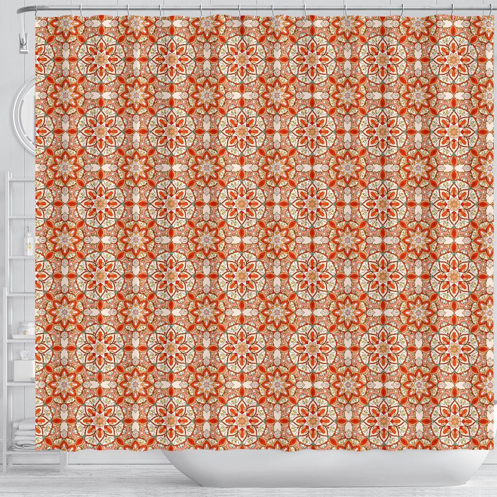 Keleidoscope Print Pattern Bathroom Shower Curtain-grizzshop