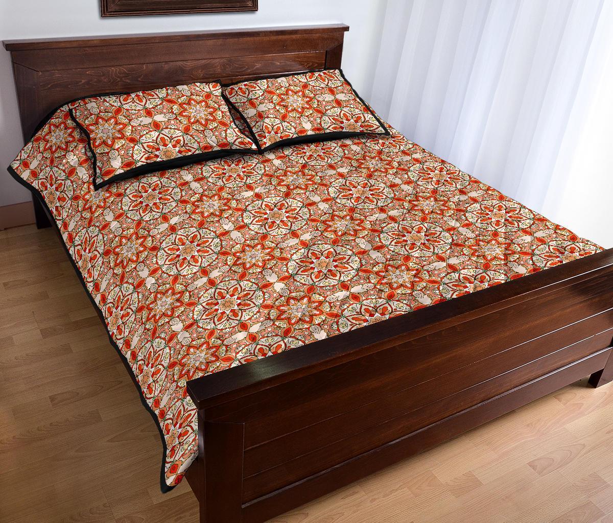 Keleidoscope Print Pattern Bed Set Quilt-grizzshop