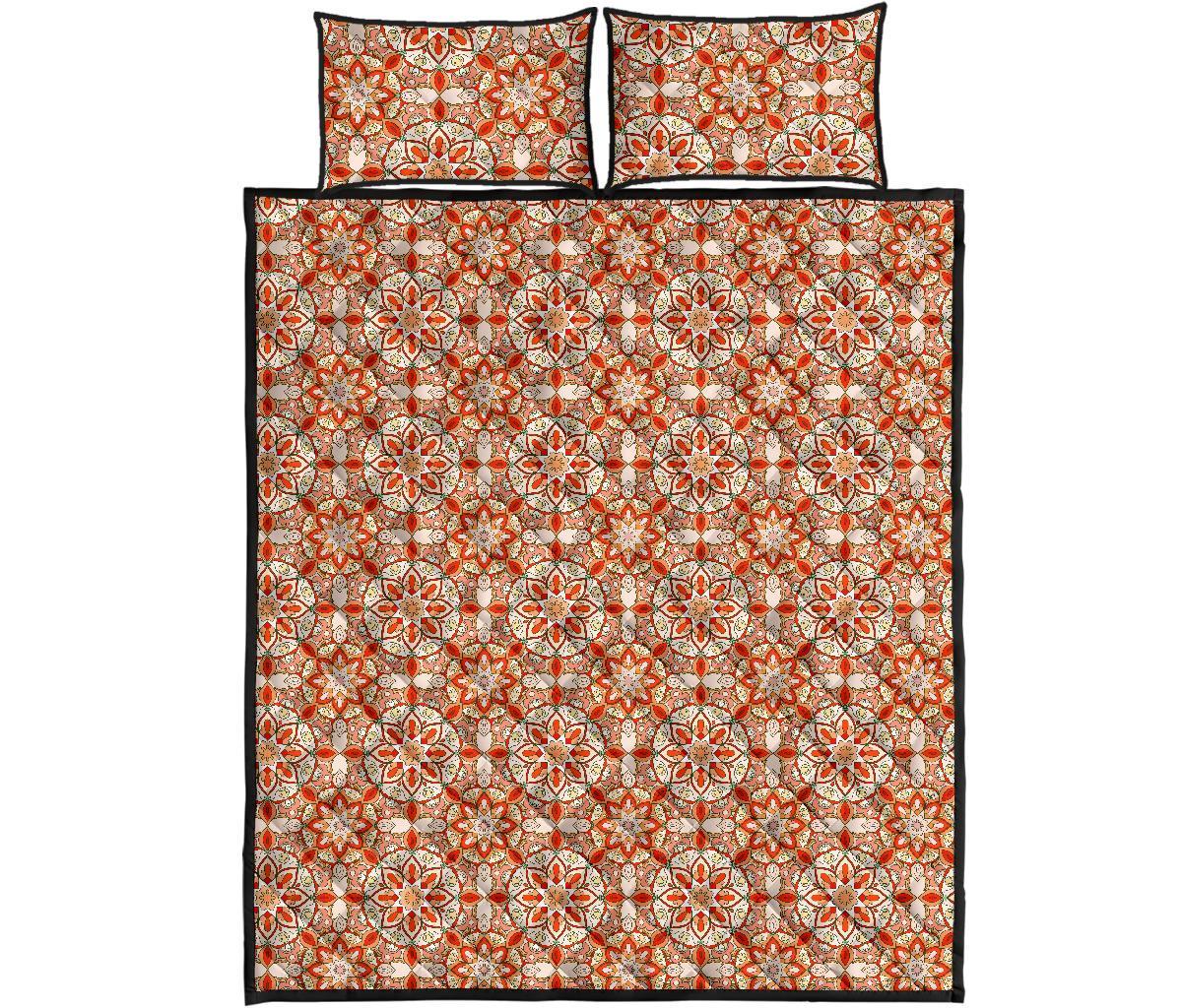 Keleidoscope Print Pattern Bed Set Quilt-grizzshop