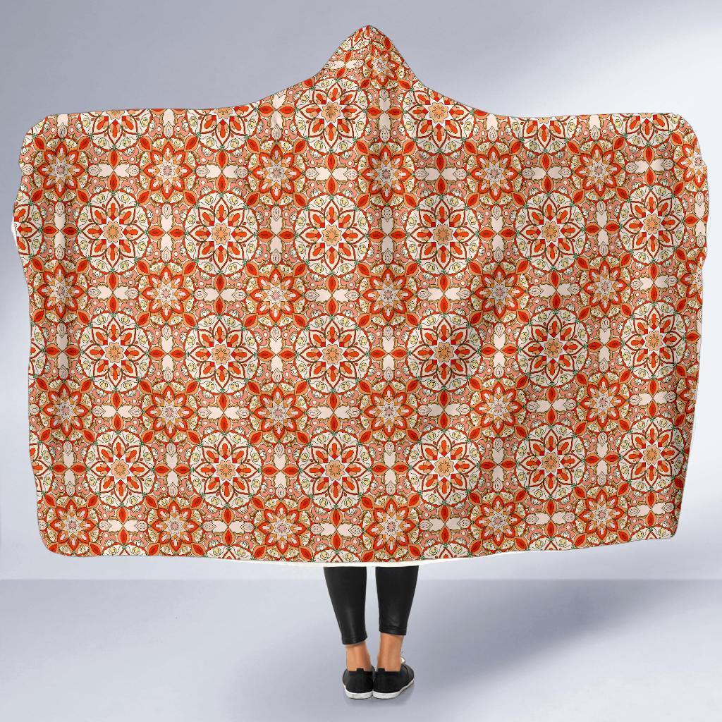 Keleidoscope Print Pattern Hooded Blanket-grizzshop