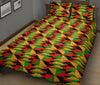 Kente African Pattern Print Bed Set Quilt-grizzshop