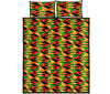 Kente African Pattern Print Bed Set Quilt-grizzshop