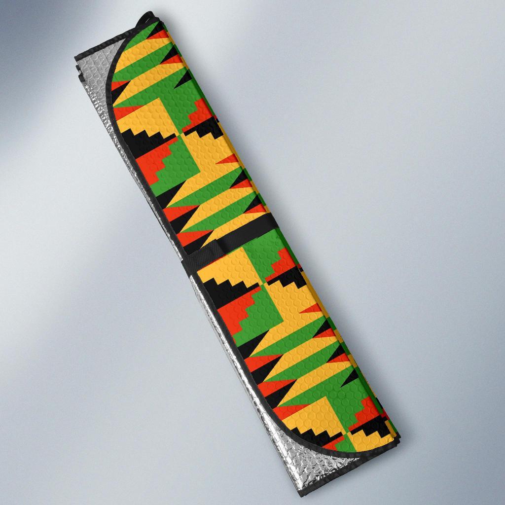Kente African Pattern Print Car Sun Shade-grizzshop