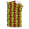 Kente African Pattern Print Duvet Cover Bedding Set-grizzshop