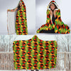 Kente African Pattern Print Hooded Blanket-grizzshop