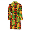 Kente African Pattern Print Men Long Robe-grizzshop