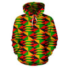 Kente African Pattern Print Men Women Pullover Hoodie-grizzshop