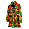 Kente African Pattern Print Women Long Robe-grizzshop