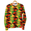 Kente African Pattern Print Women's Sweatshirt-grizzshop