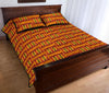 Kente African Print Pattern Bed Set Quilt-grizzshop