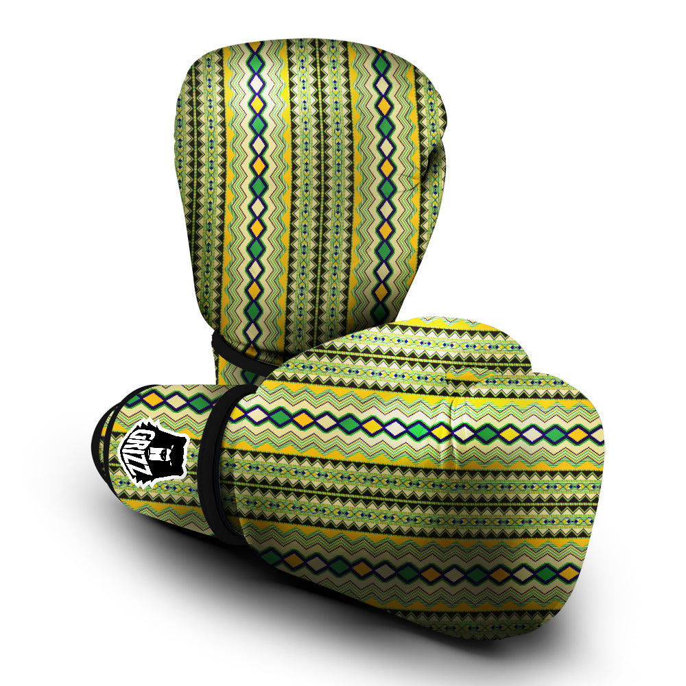 Kente African Print Pattern Boxing Gloves-grizzshop
