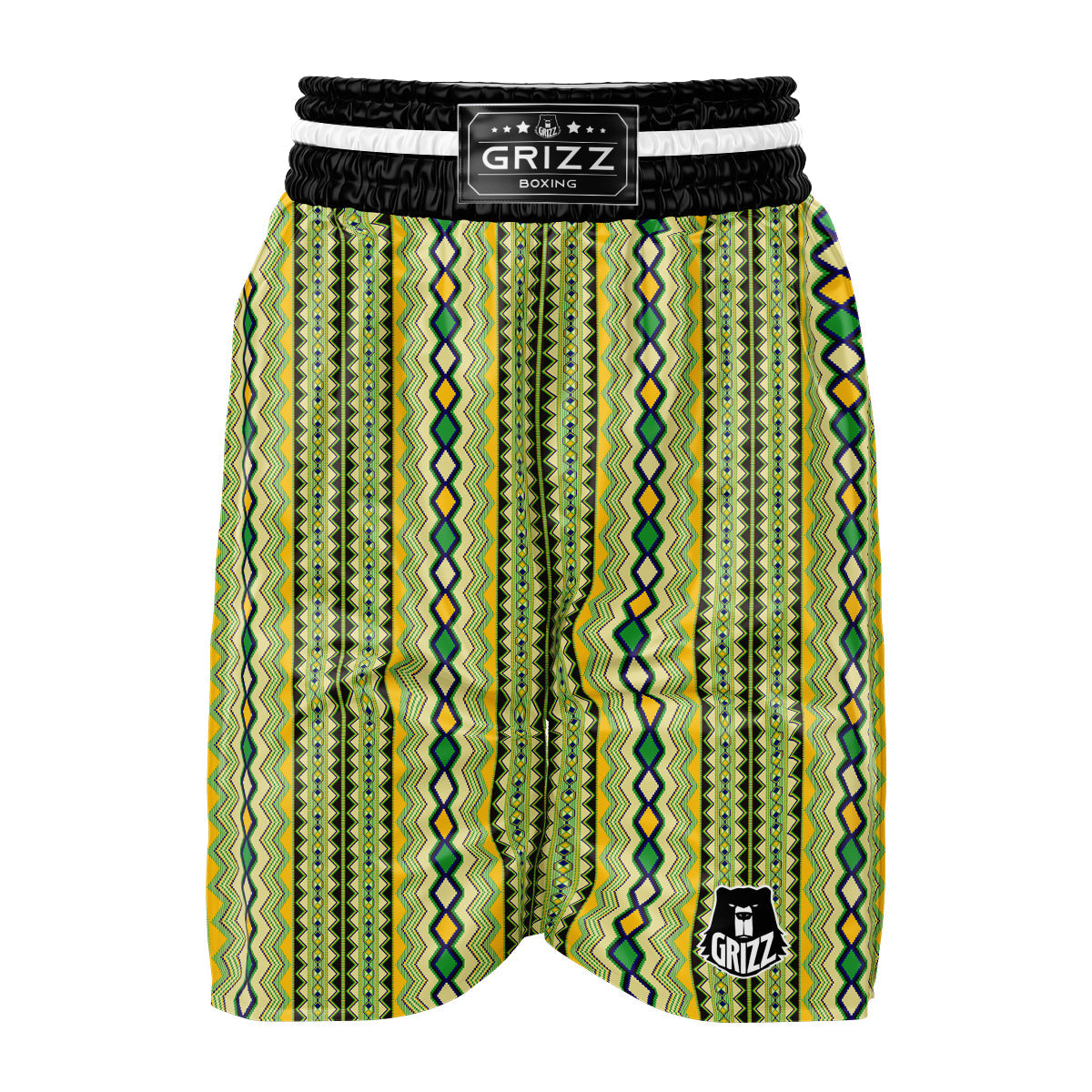Kente African Print Pattern Boxing Shorts-grizzshop