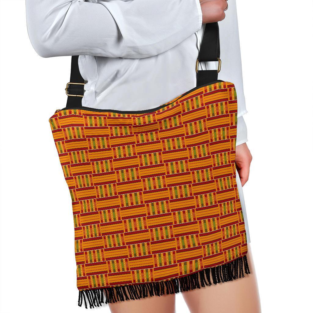 Kente African Print Pattern Crossbody bags-grizzshop