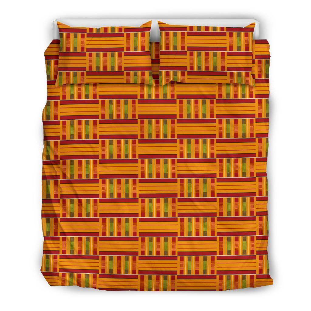 Kente African Print Pattern Duvet Cover Bedding Set-grizzshop