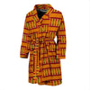 Kente African Print Pattern Men Long Robe-grizzshop