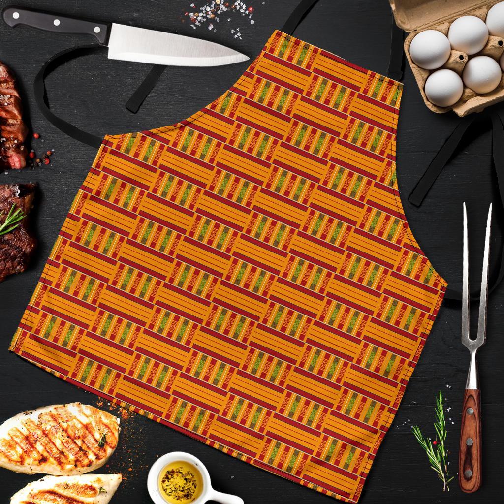 Kente African Print Pattern Men's Apron-grizzshop