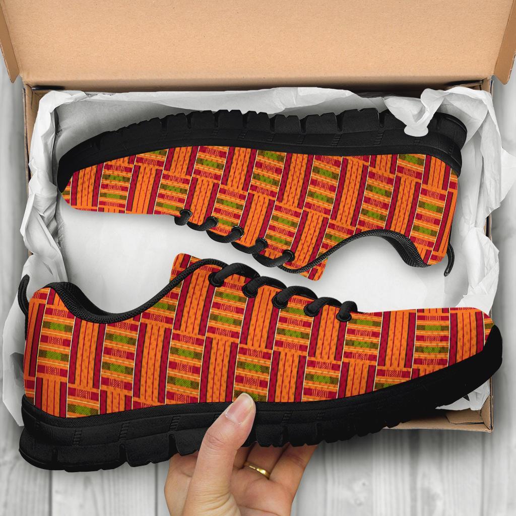 Kente African Print Pattern Sneaker Shoes For Men Women-grizzshop