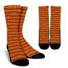 Kente African Print Pattern Unisex Crew Socks-grizzshop