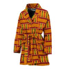 Kente African Print Pattern Women Long Robe-grizzshop