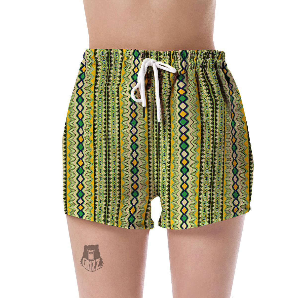 Kente African Print Pattern Women's Shorts-grizzshop