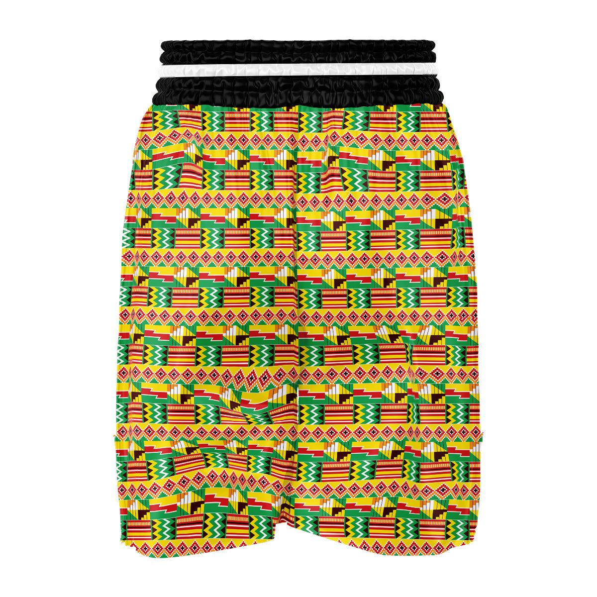 Kente Ashanti Print Pattern Boxing Shorts-grizzshop