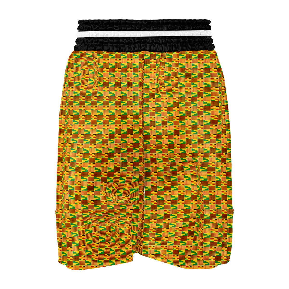 Kente Bonwire Print Pattern Boxing Shorts-grizzshop