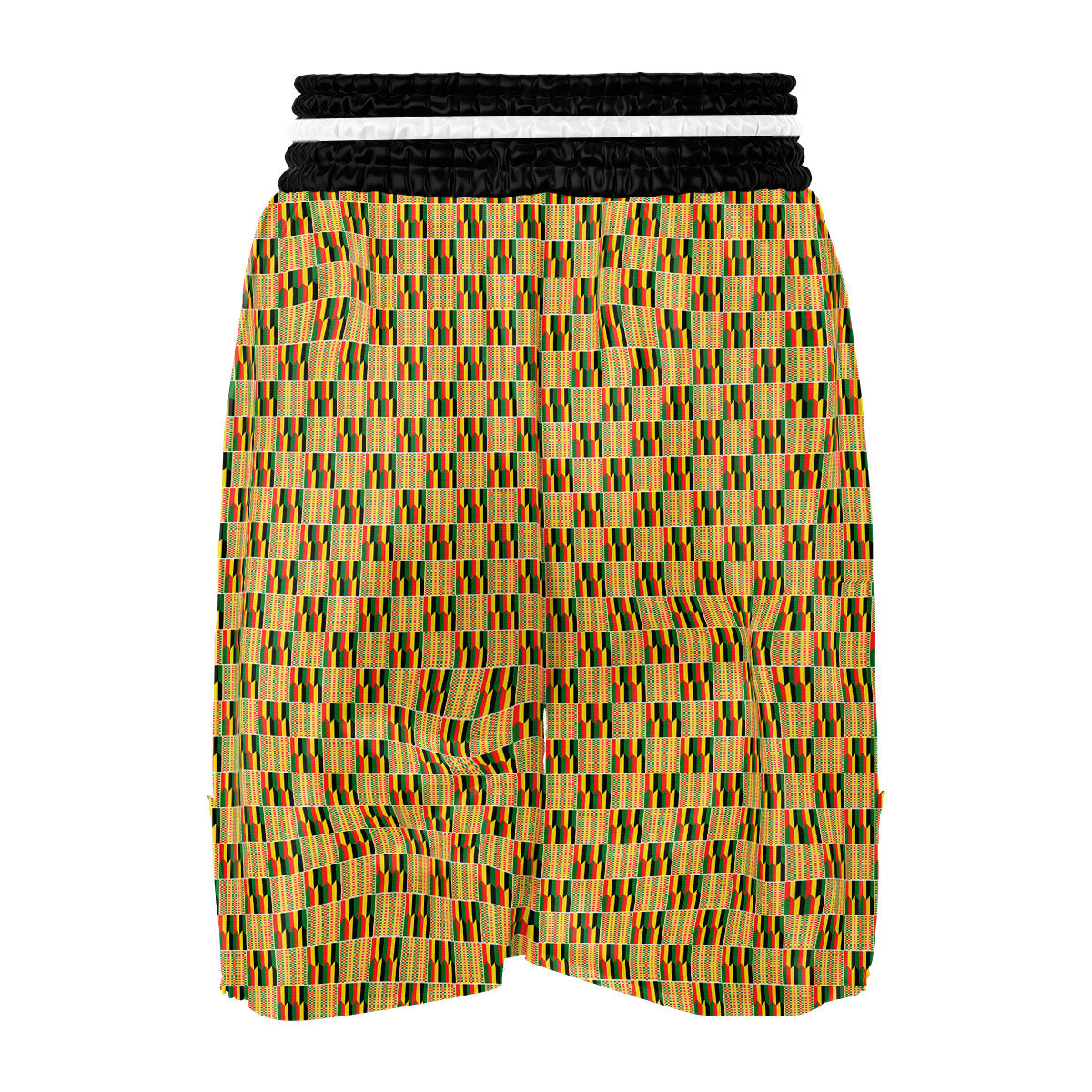 Kente Ethnic Print Pattern Boxing Shorts-grizzshop