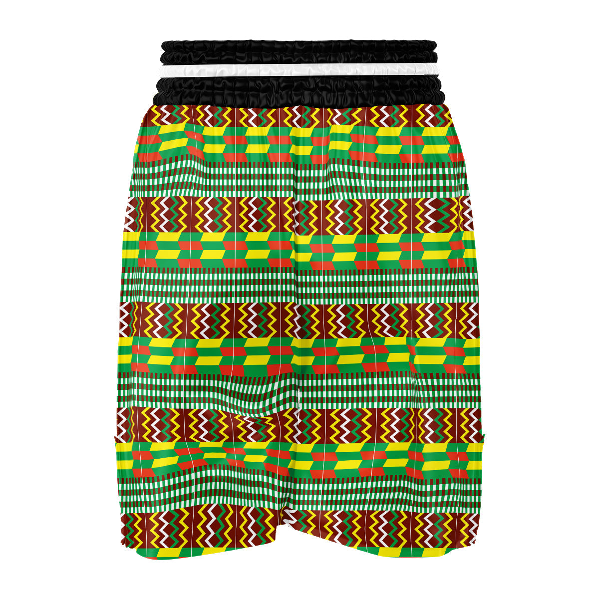 Kente Tribal West African Print Pattern Boxing Shorts-grizzshop