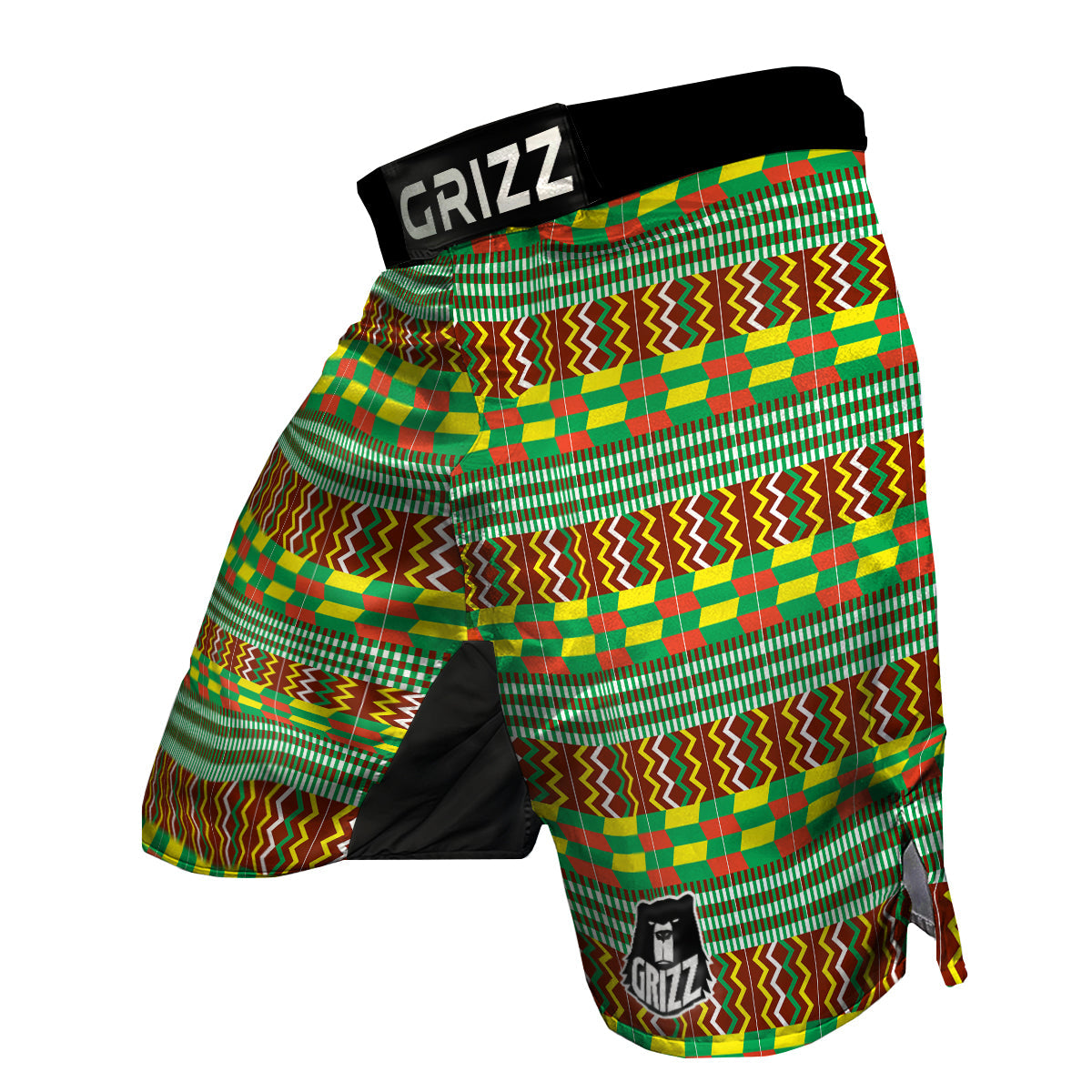 Kente Tribal West African Print Pattern MMA Shorts-grizzshop