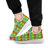 Kente Tribal West African Print Pattern White Athletic Shoes-grizzshop