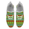 Kente Tribal West African Print Pattern White Athletic Shoes-grizzshop