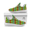 Kente Tribal West African Print Pattern White Athletic Shoes-grizzshop