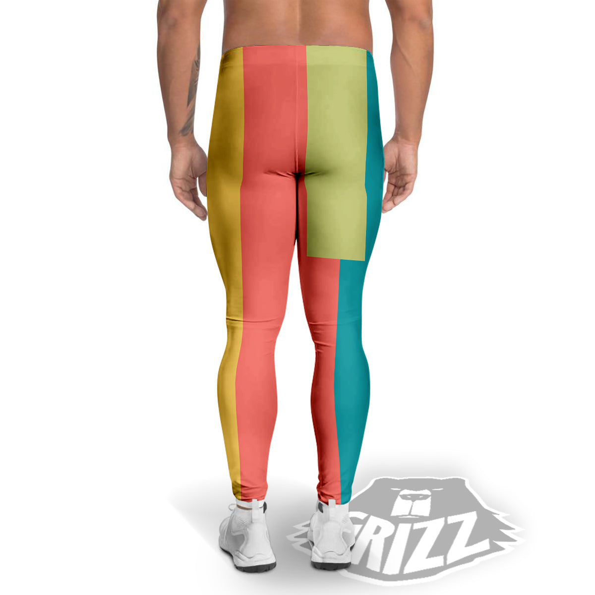 Keyboard Piano Colorful Print Men's Leggings-grizzshop