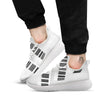 Keyboard Spiral Piano Print White Athletic Shoes-grizzshop